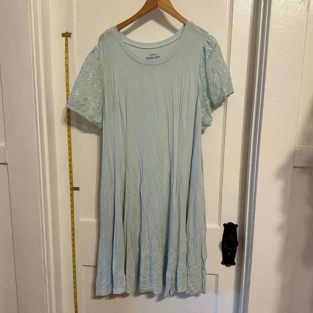 Torrid Light Blue Short Sleeve Dress